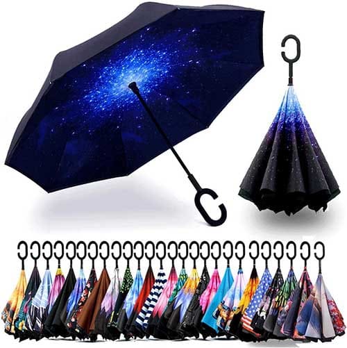 SIEPASA Inverted Reverse Upside Down Umbrella